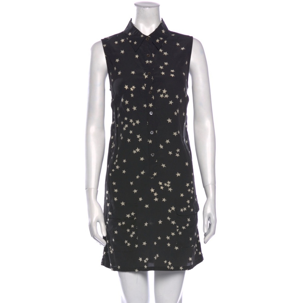 Equipment black star print shirts dress size xs